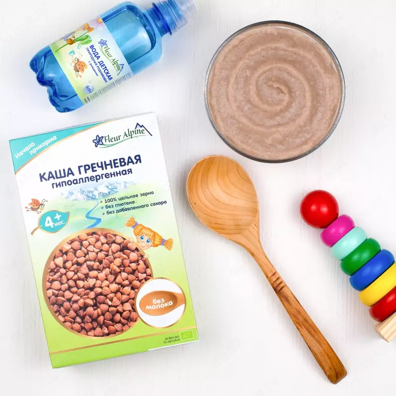Каша безмолочная Fleur Alpine Organic гречневая  4 мес +