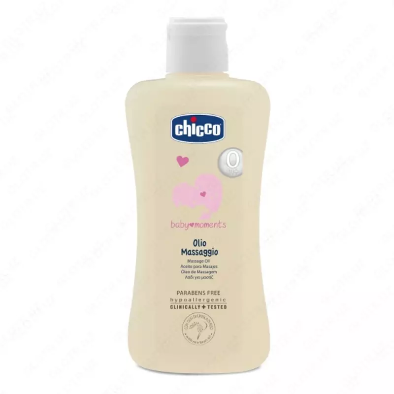 Массажное масло Chicco baby moments 0+, 200 мл