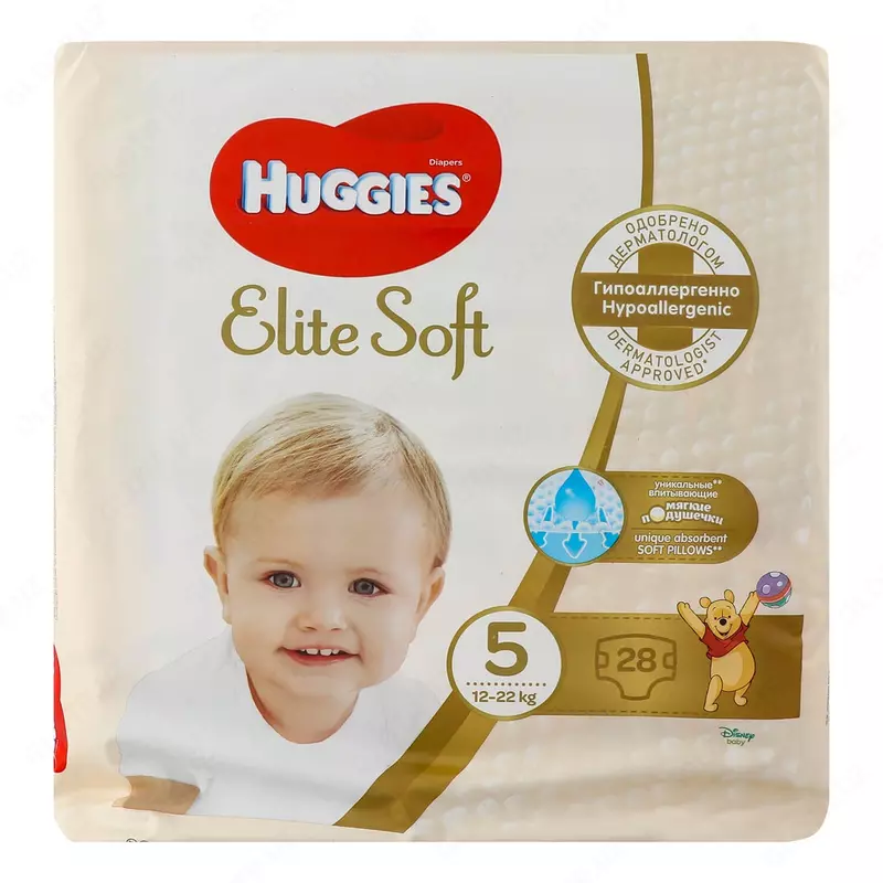 Подгузники Huggies Elite Soft 5 (12-22кг) 28шт