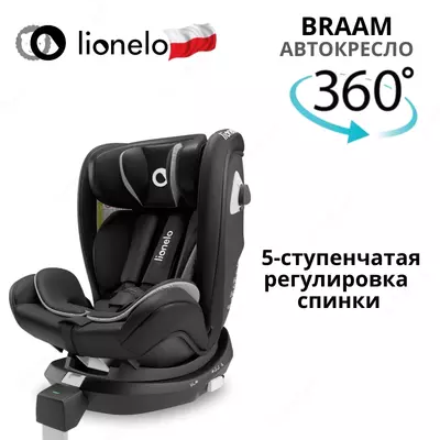 Автокресло 🇵🇱(Польша) BRAAM - автомобильное кресло (0-36 кг) ☑️ Вращение 360 °