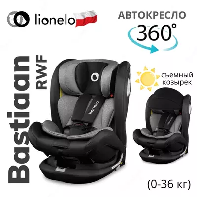 BASTIAAN Rwf bolalar avtomobil o'rindig'i, (Polsha) 360° (0-36 kg)