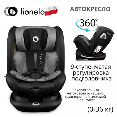 BASTIAAN Rwf bolalar avtomobil o'rindig'i, (Polsha) 360° (0-36 kg)