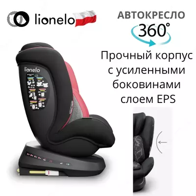 BASTIAAN ONE "Mustard"❤️ - автомобильное кресло от Lionelo 🇵🇱 (Польша) Вращение (0-36 кг) 360 °