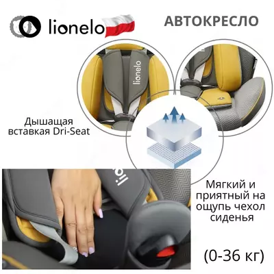 BASTIAAN ONE "Mustard"❤️ - автомобильное кресло от Lionelo 🇵🇱 (Польша) Вращение (0-36 кг) 360 °
