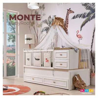 Кровать трансформер для новорожденных малышей "Monte" от Almila (Турция) 🇹🇷 0 + 12 лет