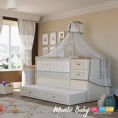 Кровать трансформер для новорожденных малышей "Monte" от Almila (Турция) 🇹🇷 0 + 12 лет