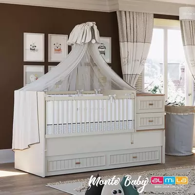 Кровать трансформер для новорожденных малышей "Monte" от Almila (Турция) 🇹🇷 0 + 12 лет