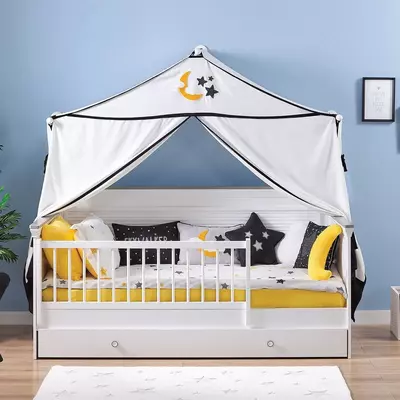 Подростковая кроватка с ограждением и тентом Sky из коллекции "MIA" от Almila (Турция)🇹🇷