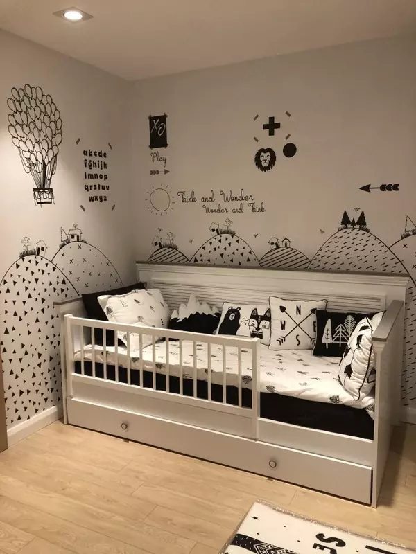 Подростковая кроватка с ограждением и тентом Sky из коллекции "MIA" от Almila (Турция)🇹🇷