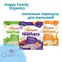 Happy Family Organics tishli gofretlar  Yam va banan organik tishlari  12 dona