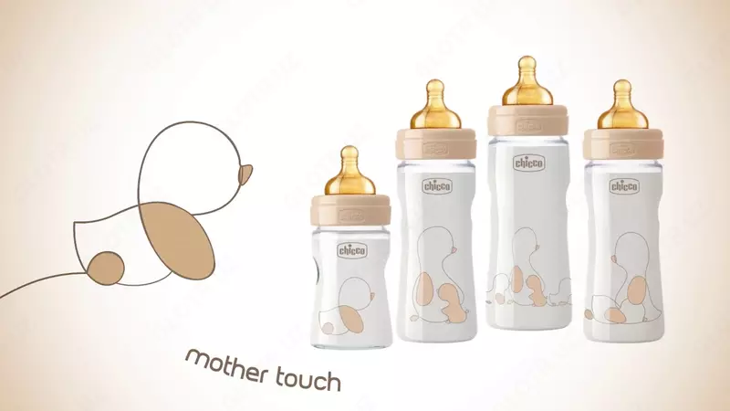  🍼 Lateks nipelli Chicco Original Touch shisha shishasi  240ml (0+  2+. 4+) - 