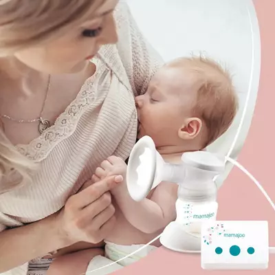 🍼 Mamajoo elektr ko'krak pompasi🇹🇷 Oltin shisha bilan