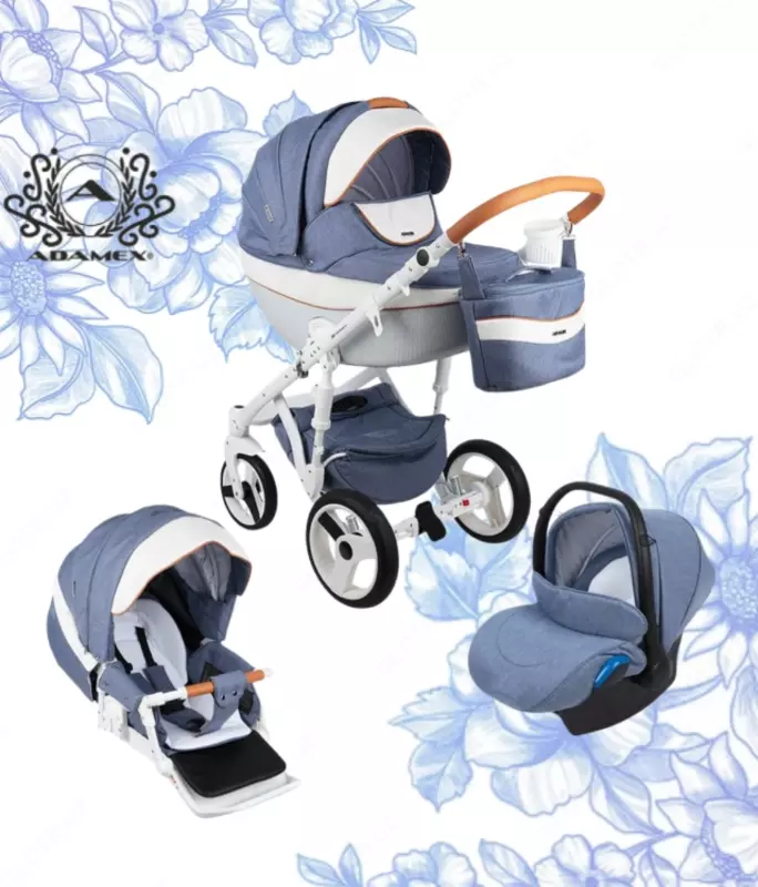 Коляска Adamex Monte Carbon 🇵🇱 Польша Модель 3 в 1