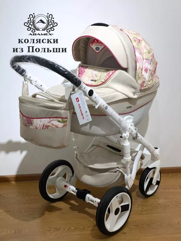 Коляска Adamex MONTE CARBON🇵🇱 3 в 1 (Польша) Эко кожа
