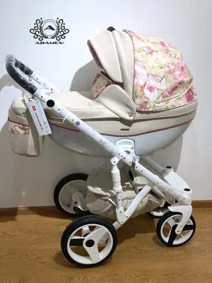 Коляска Adamex MONTE CARBON🇵🇱 3 в 1 (Польша) Эко кожа