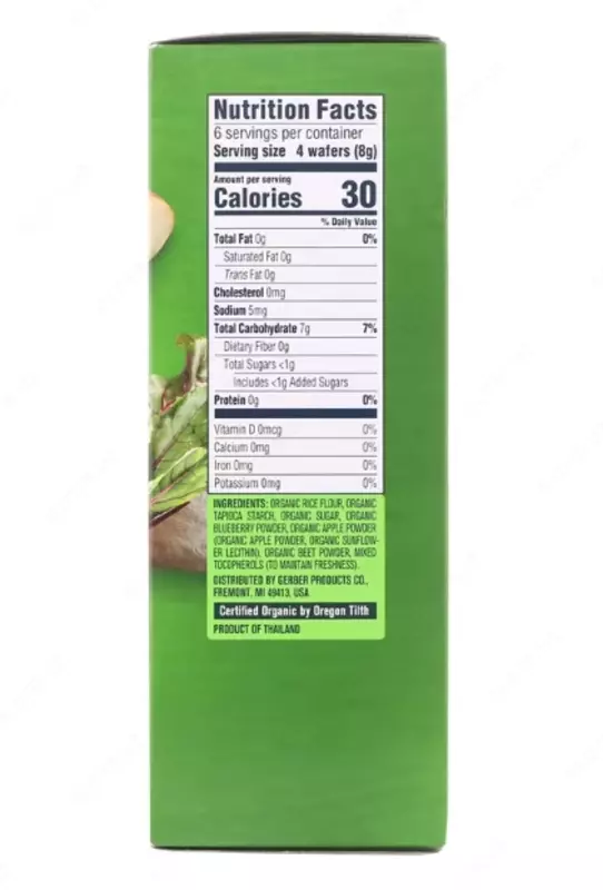   🧇 Organik tishlar  yumshoq tishlash uchun Gerber vafli    7 oydan boshlab