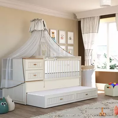 Кровать-трансформер "Baby monte" для новорожденного от Almila (Турция) 🇹🇷 (0 мес - 12 лет)