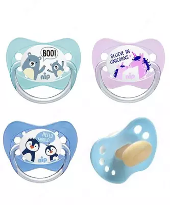 🇩🇪 NUK Соска-пустышка из гипоаллергенного латекса или силикона "Family" 👶🏻 0-6 мес, 2 шт