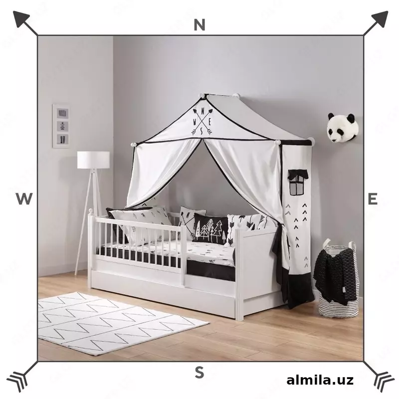 Кроватка-диванчик со съемным бортиком Nordic toddler ALMILA 🇹🇷 Турция