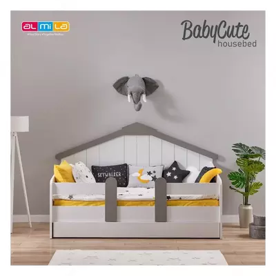 Подростковая кроватка с ограждением из коллекции "Monte house bed" от Almila (Турция)🇹🇷