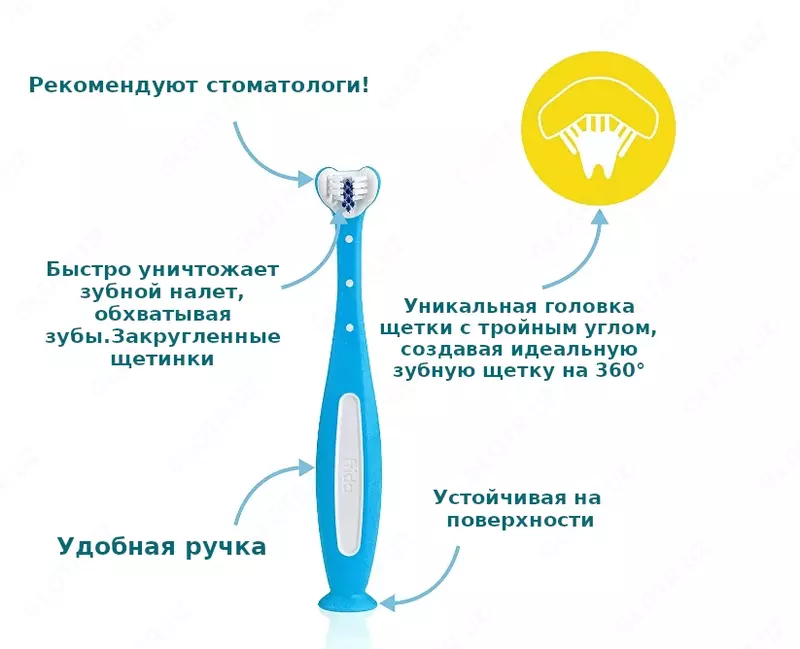 👶🏻🦷 ТKichkintoylar uchun o'quv tish cho'tkasi, 2 yoshdan boshlab