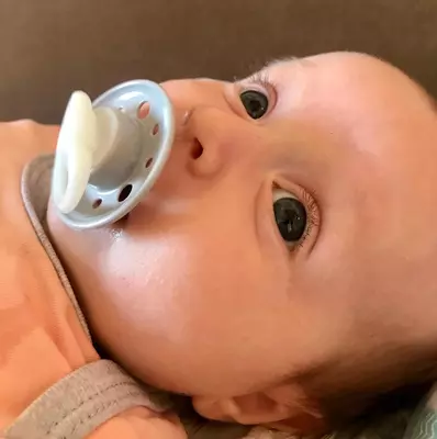 Пустышка с ортодонтической соской 🇩🇪 Nip Chery (Германия) из латекса, 0+, 2 шт