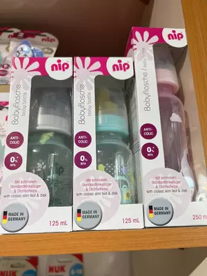 🇩🇪NIP🍼Бутылочка пластиковая "Family" 125 мл с соской латекс