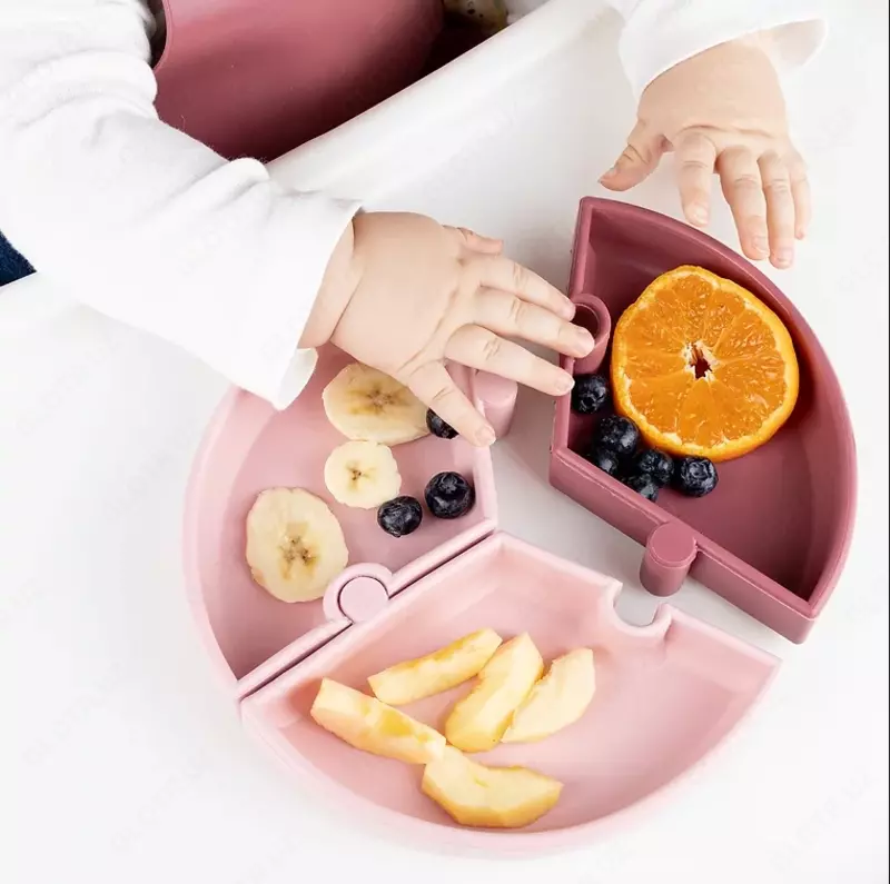 🍽 Нескользящая тарелка с отделениями Minikoioi Puzzle