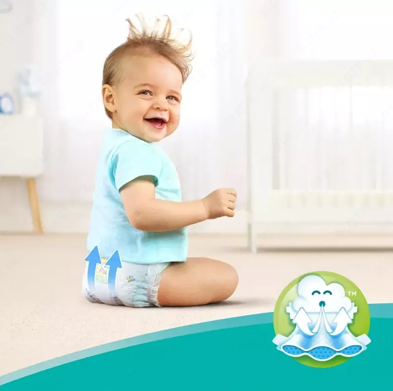 Pampers New Baby-Dry  Tagliklari  yangi tug'ilgan chaqaloqlar uchun 4-8 kg, 2 o'lcham, 94 dona  