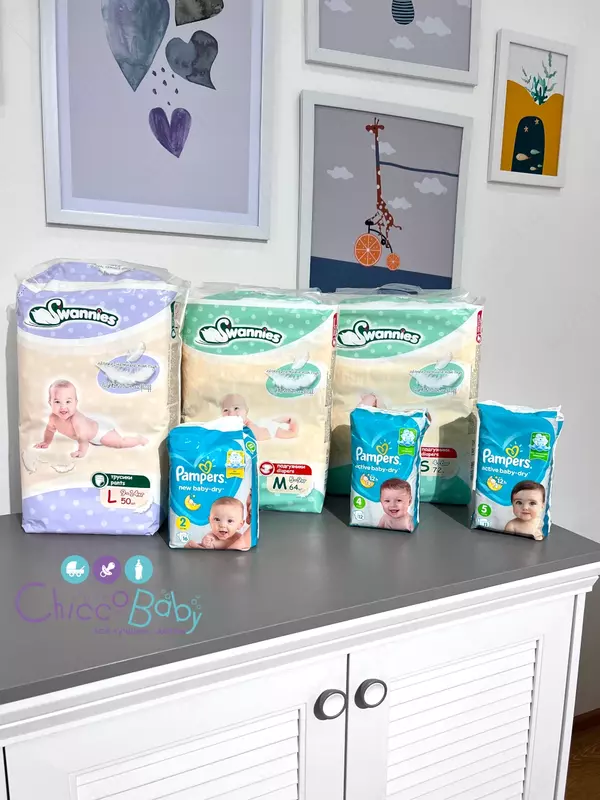 Подгузники Pampers New Baby-Dry для новорожденных 2-5 кг, 1 размер, 94 шт