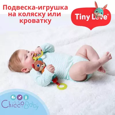 🐻Подвеска на коляску "Медвежонок Исаак", Tiny Love