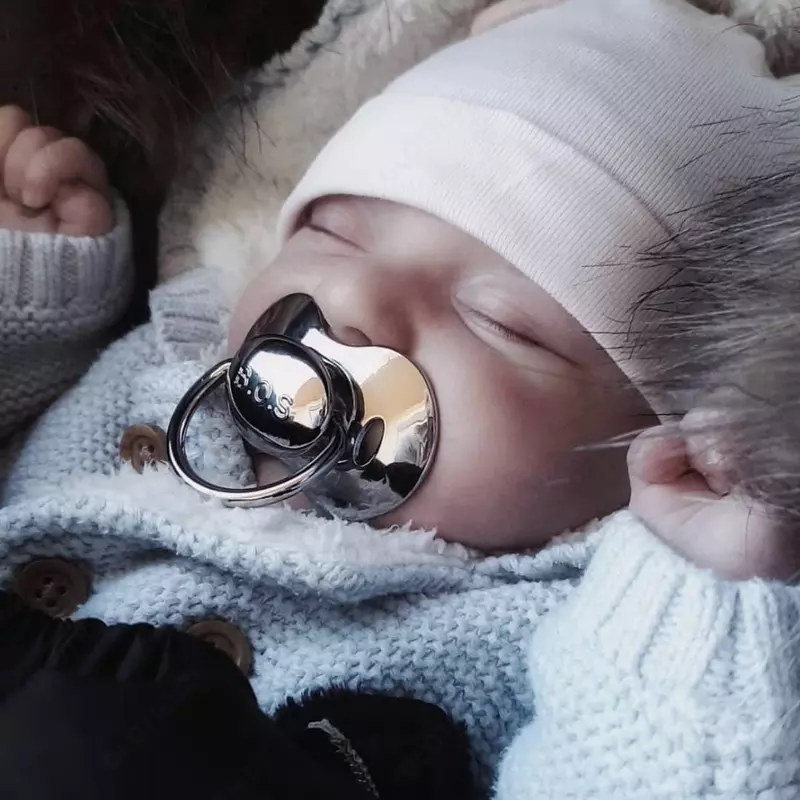 Пустышка-соска Bjallra of Sweden - родом из Швеции! - металлик