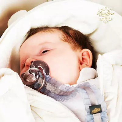 Пустышка-соска Bjallra of Sweden - родом из Швеции! - металлик