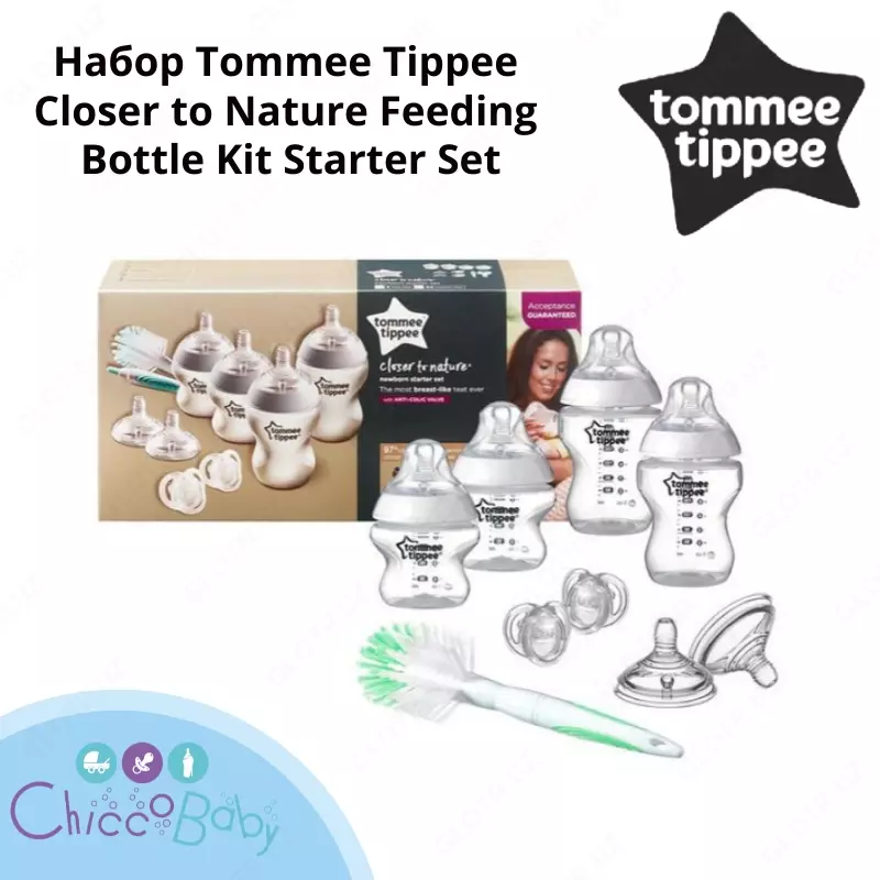 🍼 Набор бутылочек Tommee Tippee Closer to Nature Feeding Bottle Kit Starter Set