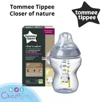 🍼 Пластиковая бутылочка Tommee Tippee Closer of nature 260мл.  силикон.  0+ мес.  норм.поток 💧