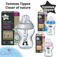  🍼 Пластиковая бутылочка Tommee Tippee Closer of nature 260мл.  силикон.  0+ мес.  норм.поток 💧 - 