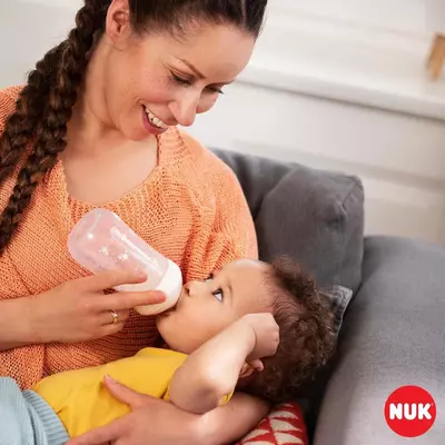 NUK First Choice Plus shisha 240ml  silikon nipel bilan