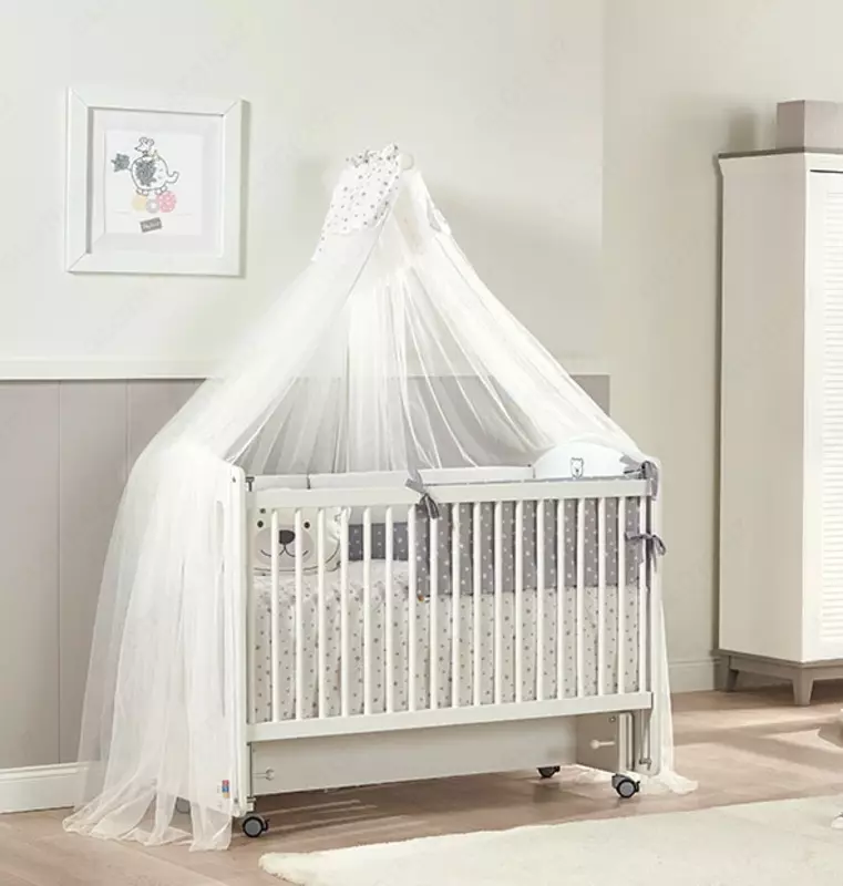 Almila Sofy mayatnikli bolalar uchun yogoch beshik (Turkiya)