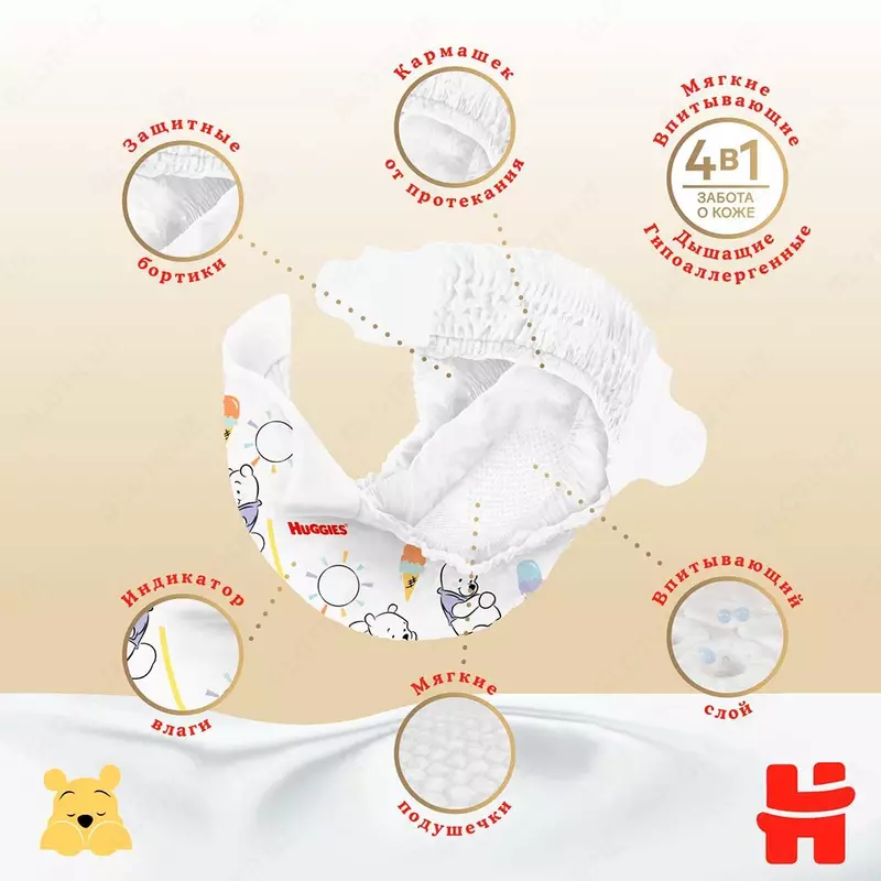 Yangi tug'ilgan chaqaloqlar uchun huggies Elite Soft № 1 tagliklar 3-5 kg, 20 dona