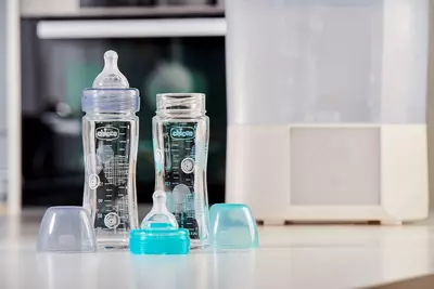 🍼 Бутылочка для кормления Well-Being, 240 мл, медленный поток, стекло