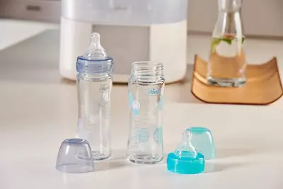 🍼 Бутылочка для кормления Well-Being, 240 мл, медленный поток, стекло