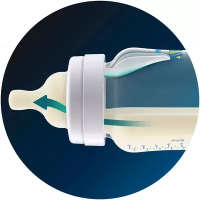 Air free klapanli Philips Avent anti-colic seriyali shisha, 260 ml, 1 oy