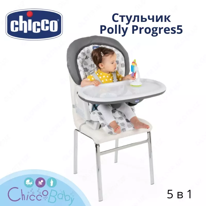  Chicco Polly Progress 5 baland stul (1da 5) CHICCOBABY.UZ