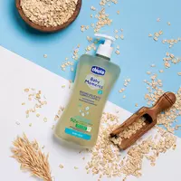  Пена детская Chicco для волос и тела baby moments с овсом без слез 200 мл - 
