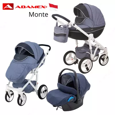Коляска Adamex MONTE CARBON🇵🇱 3 в 1 (Польша)