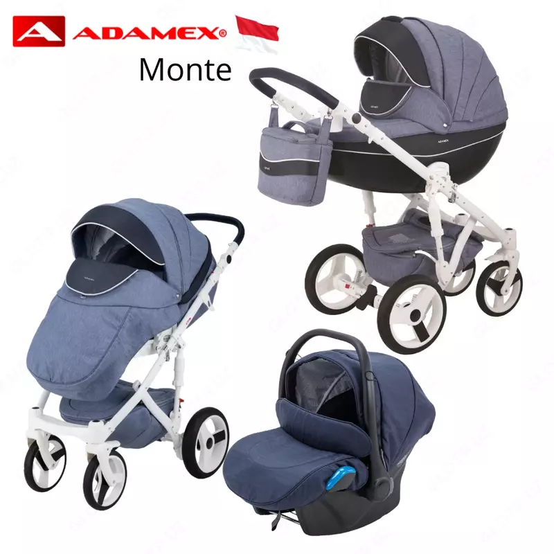 Коляска Adamex MONTE CARBON🇵🇱 3 в 1 (Польша)