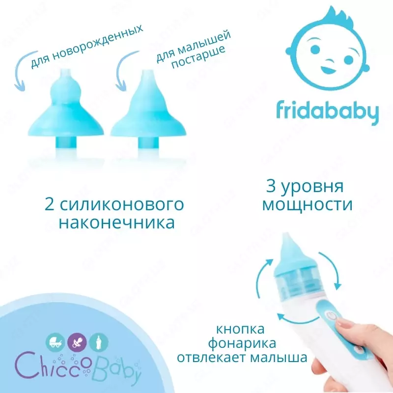 Nosefrida elektron burun aspiratori turli xil assimilyatsiya darajalariga ega.