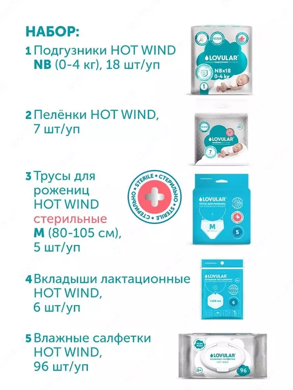 Сумка в роддом с товарами LOVULAR