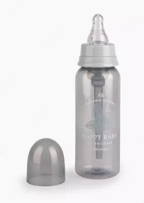 Kolikaga qarshi oziqlantiruvchi shisha, lateks nipel, Happy baby (Buyuk Britaniya) 250ml