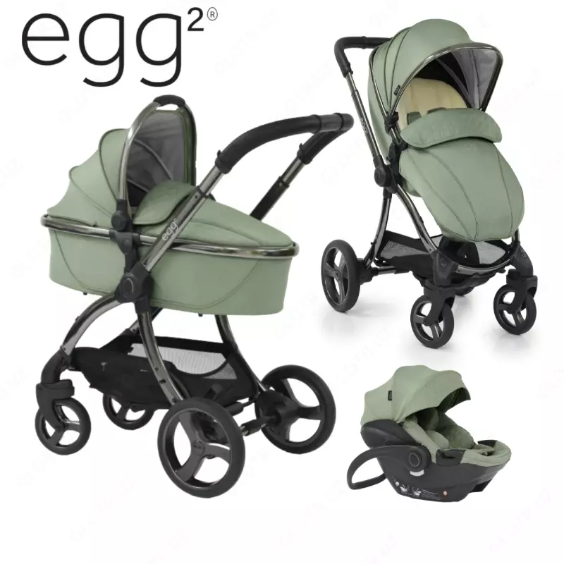 Коляска 3 в 1 EGG2 - РОСКОШНЫЕ КОЛЯСКИ ИЗ АНГЛИИ 🇬🇧 Премиум класса (SeaGrass)